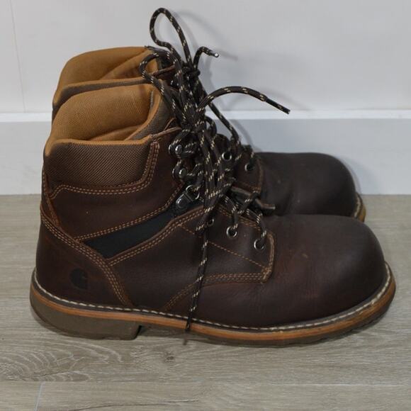 Carhartt Men's Traditional Welt 6" Brown Leather Work Boots Size 9.5 - Picture 1 of 11